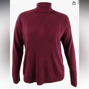 NWT Karen Scott Merlot Lux Turtleneck Sweater, Size XXL